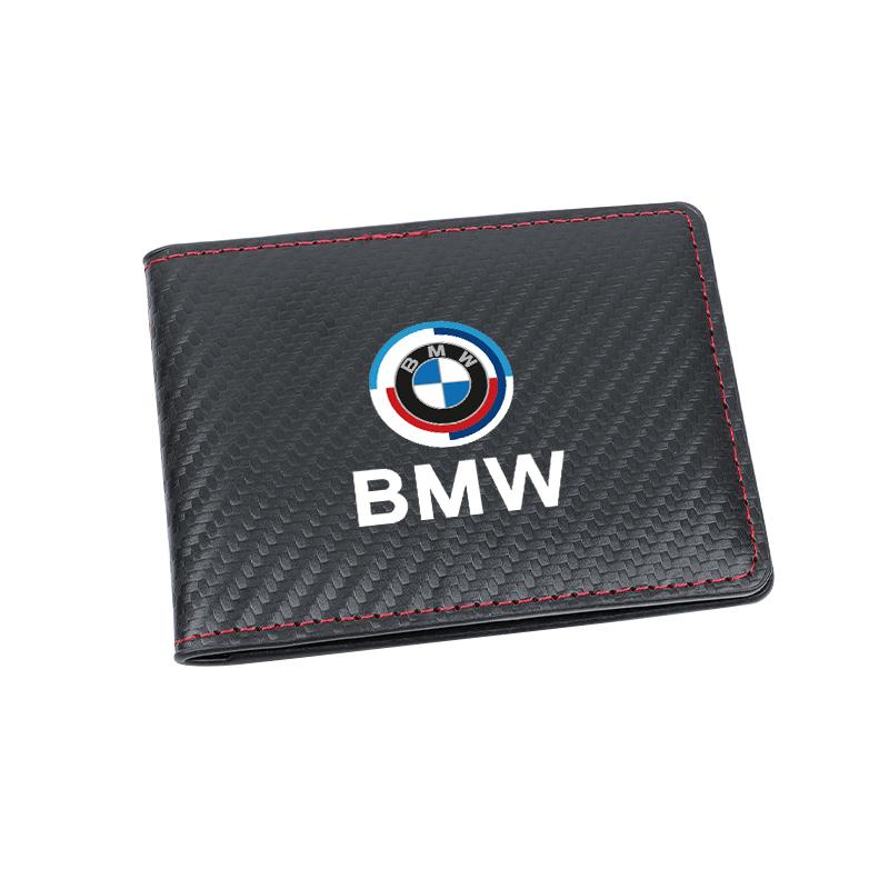 2026 Hot Car Driving Documents Case Purse Credit Card Holder Wallet For BMW F30 G30 G20 G05 G11 E39 Passport Holder Card Bag Car Keychain Jdsg40