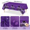 Staraise 2025 Graduation Party Table Decorations 3PCS Purple Graduation Tablecloths,Waterproof Plastic Rectangular Disposable Table Cover for