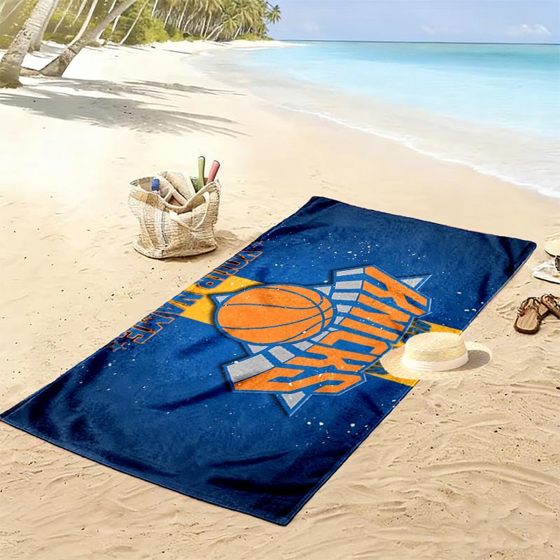 New York Knicks Print Beach Towel, Large Soft Quick Dry Towel for Beach Camping Swimming