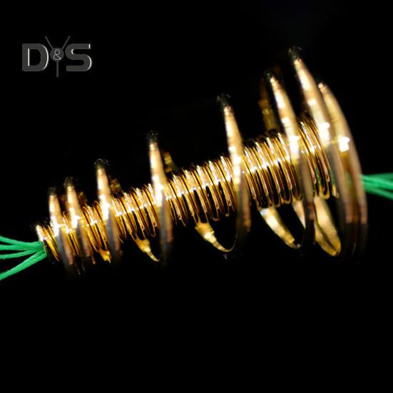 4Pcs/Set Trap Fishing Hook with Spring Carp Feeder Tangle-Free Heavy Duty Green Line Metal Barbed Fish Hook Rig Carp Fishing Accessories