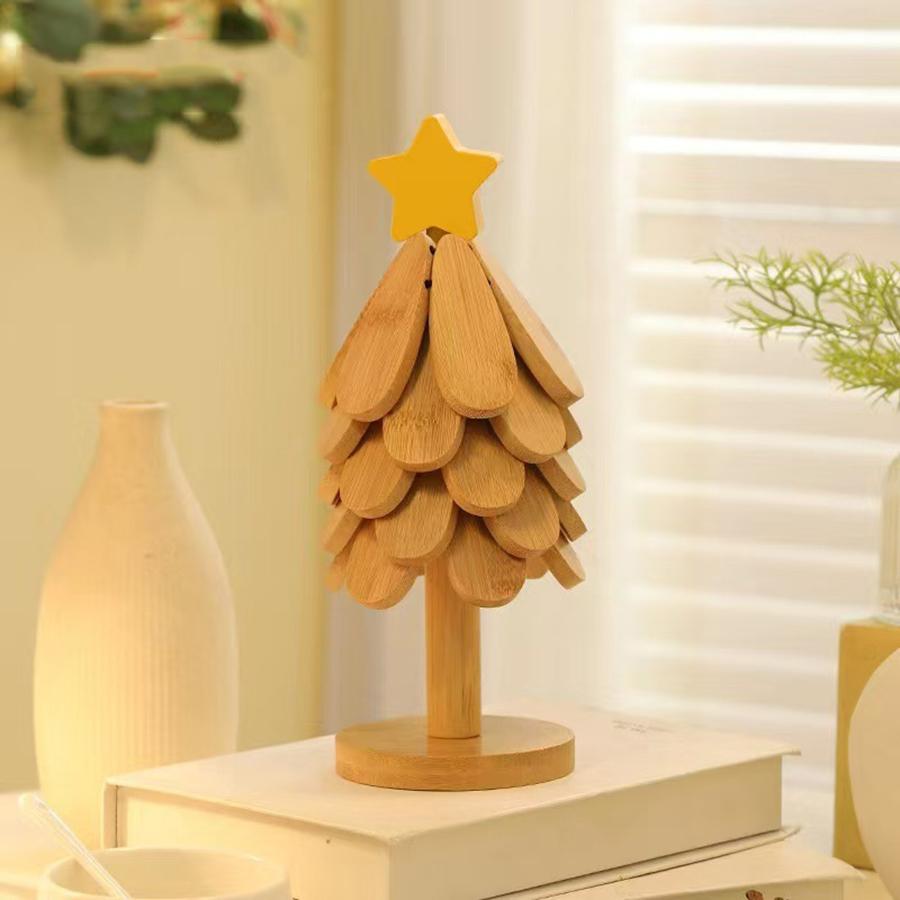 Treisolasjonsmatte Massivt tre Spisebord Anti-skoldingsmatte Gryteunderlag Festivalgave Kreativ og personlig Hjemmedekorasjon