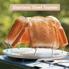1PC Stainless Steel Toaster Rack Foldable Portable Toast Rack Outdoor Camping Multi-Purpose Stove Grill Bread Baking Tool