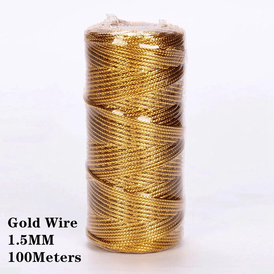 2mm 100M Macrame Cord Corda di cotone Spago Filo Stringa Artigianato Cucito fai da te Fatti a mano Arazzi Boemia Festa di nozze Decorazioni per la casa
