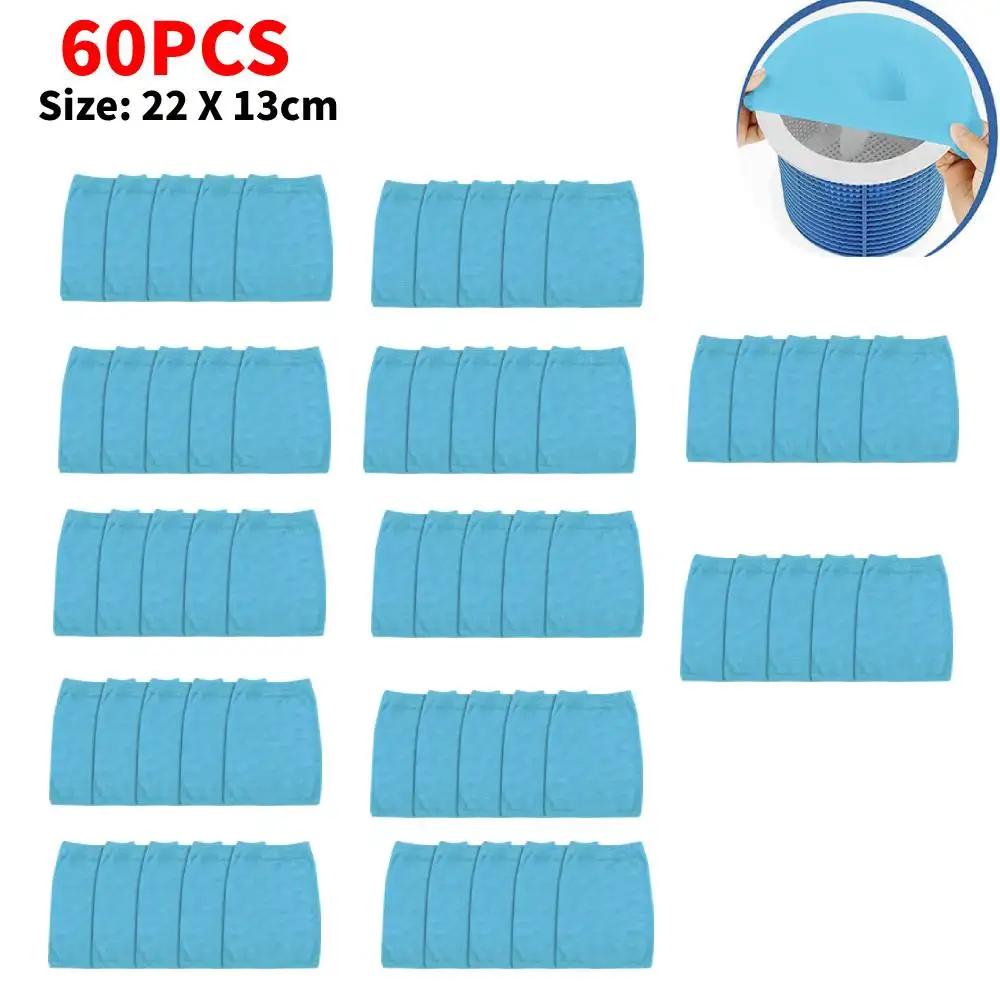 10/20/50/100pcs Filter Storage Pool Skimmer Socks Nylon Swimming Pool Filter Socks For Baskets Skimmers White Pool Supply