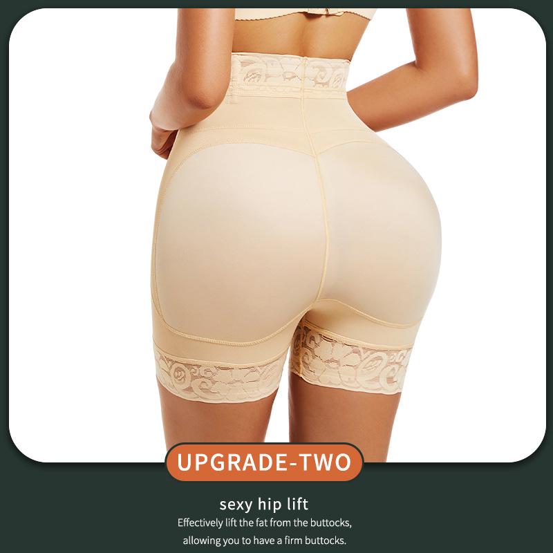 Plus Size High Waist Tummy Control Shapewear: Non-Rolling, Elastic, Hip-Lifting, European & American Style