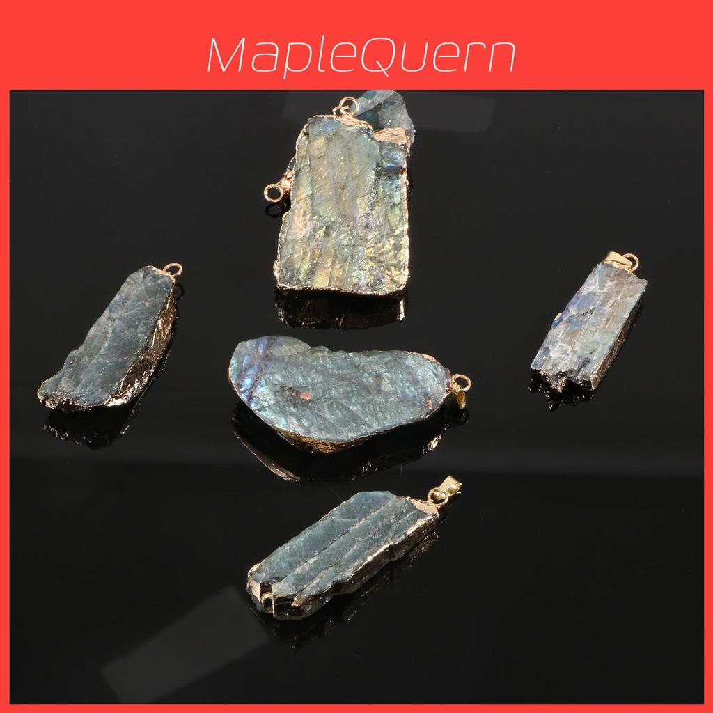 Natural Stone Raw Crystal Pendant With Electroplated Edging For Jewelry Enthusiasts