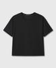 Daibeuin Uniform Semi Crop U Neck T-Shirts (Black)