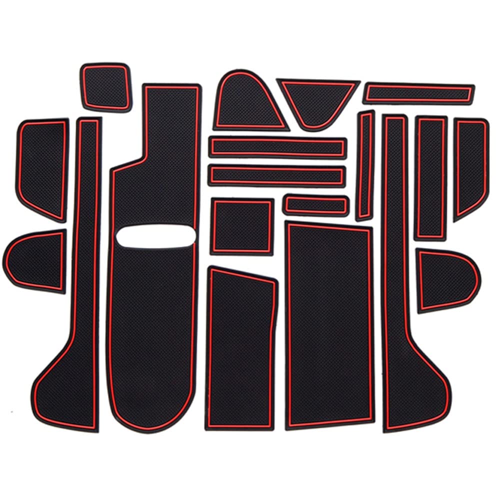 Rifoda Honda Nowa Mata do Kieszeni Drzwi Honda Custom JF3 JF4 Wnętrze Gumowa Mata Mata Konsoli Części Wnętrza N-BOX N-BOX Specyficzna dla Pojazdu Antypoślizgowa (19 SZTUK)