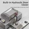 Zawiasy do drzwi szafki Stal nierdzewna Amortyzator hydrauliczny Bufor Cichy domyk Bezramowe Drzwi szklane Zacisk szafkowy Na drzwi 5-8mm Zawias do drzwi