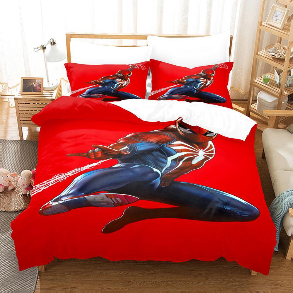 Bedding Three-Piece Set 3D Digital Cartoon Animation Microfiber Duvet Set