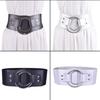 PU Leather Belt Elastic Waist Cincher for Women Girls Stylish Waistband Wide Waist Ornament for Fashionable Outfits