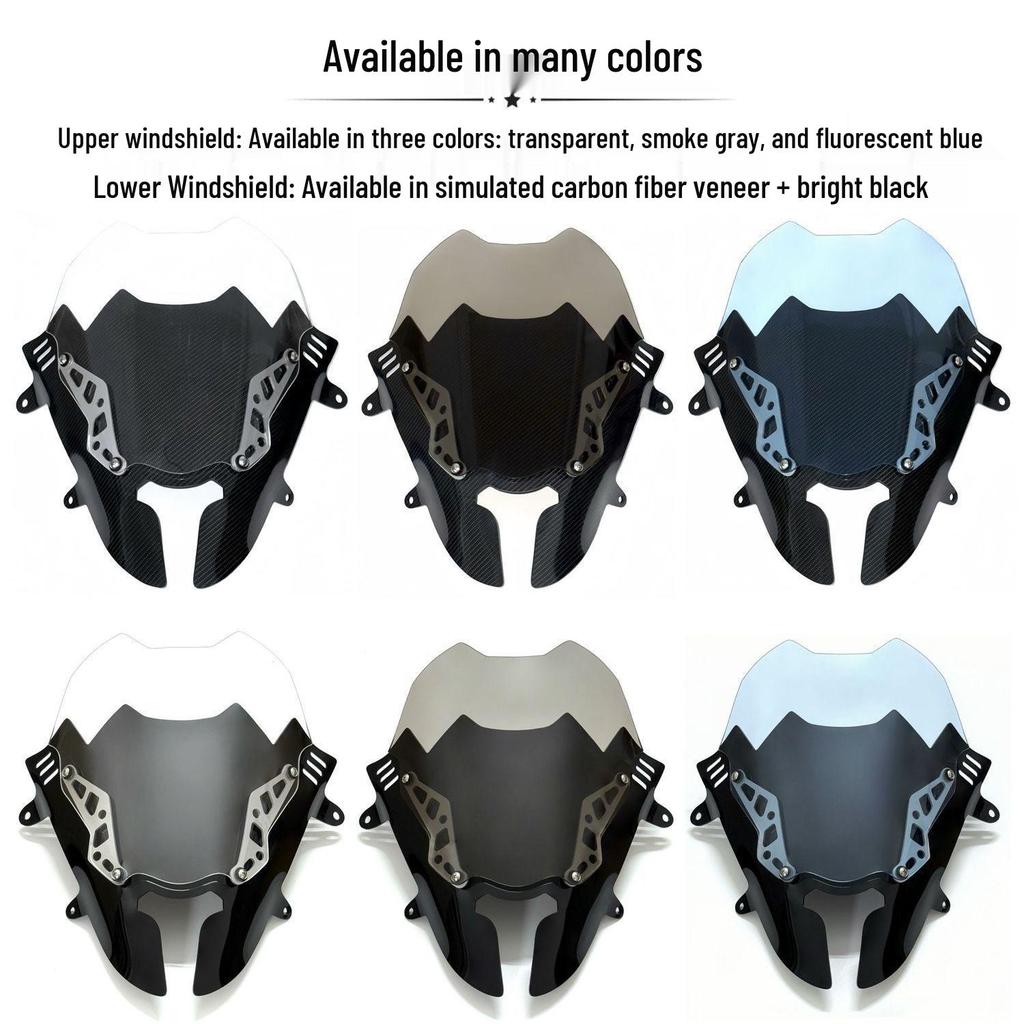 Wolf Tooth Style Double-Layer Racing Windshield for Honda PCX160 - Sport Front Accessory