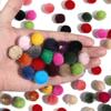 20pcs Plush Fur Covered Ball Beads Charms Multicolor Pompom Pendant For DIY Jewelry Making Necklace Bracelet Earring Accessories