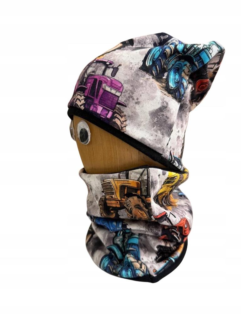 Comple Bambino Cappello+Scaldacollo 92-104 Per Ragazzo 46-50 Autunno Con Trattorini