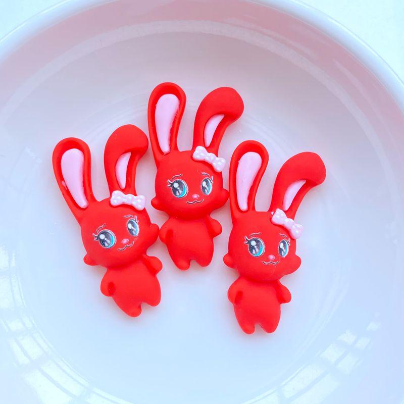 10Pcs New Cute Resin Mini Cartoon Rabbit Series Flat Back  Scrapbooking DIY Jewelry Craft Decoration Accessories