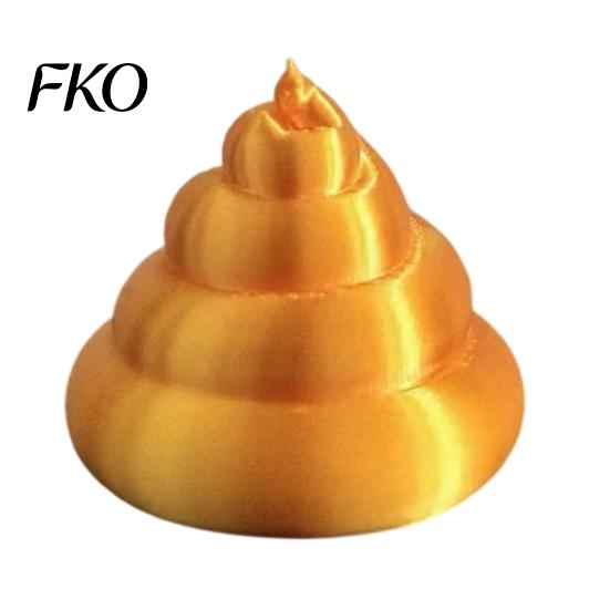 Funny Poop Gift Magnetic Golden Ornament, 3D Printed Table Decoration, Decor Prank Figurine, Gag for Friends Party Decoration