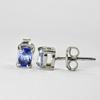 Elite 925 Sterling Silver Earring 8 Ct Natural Blue Sapphire Gemstone Certified