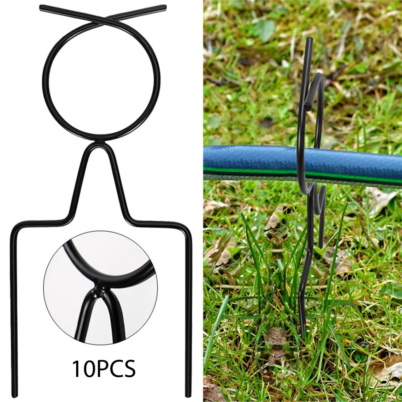 

10 шт. Колышки-направляющие для садового шланга, нержавеющие, декоративные, сверхпрочные, держатели-направляющие для цветочной клумбы