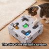Fun Felt Cat Maze Box Interactive Puzzle Toy Anti-Bite Anti-Scratch Design Comes With Bell Ball Random Color Pet Play Accessory