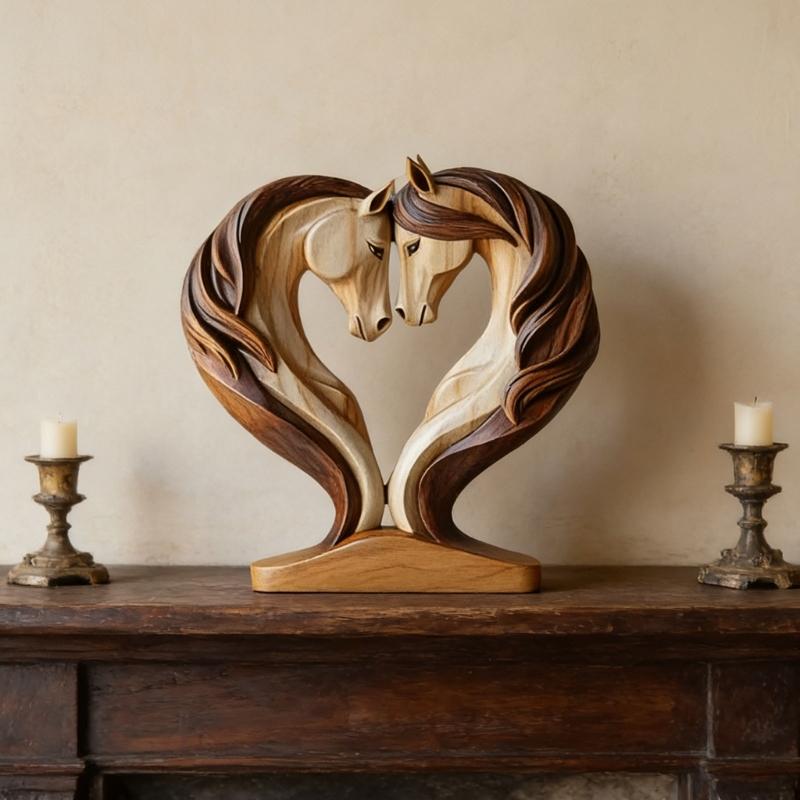 Horse Head Statue Ornament Horse Animal Sculptures Horse Figurines Decorative Objects for Home Office Bookshelf Table
