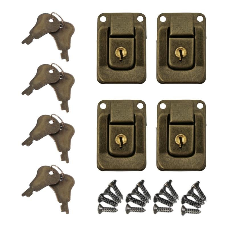 

Elegant Bronze Toggles Catching Lock Convenient for Cabinets Drawers and Toolboxes Use with Sturdy Iron Materials 40x27mm
