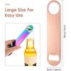 4 Pcs Heavy Duty Stainless Steel Flat Bottle Opener Bartender 7 Inch Solid Beer Opener for Bar Kitchen Wedding Birthday Party(Laser, Gradient Pink,