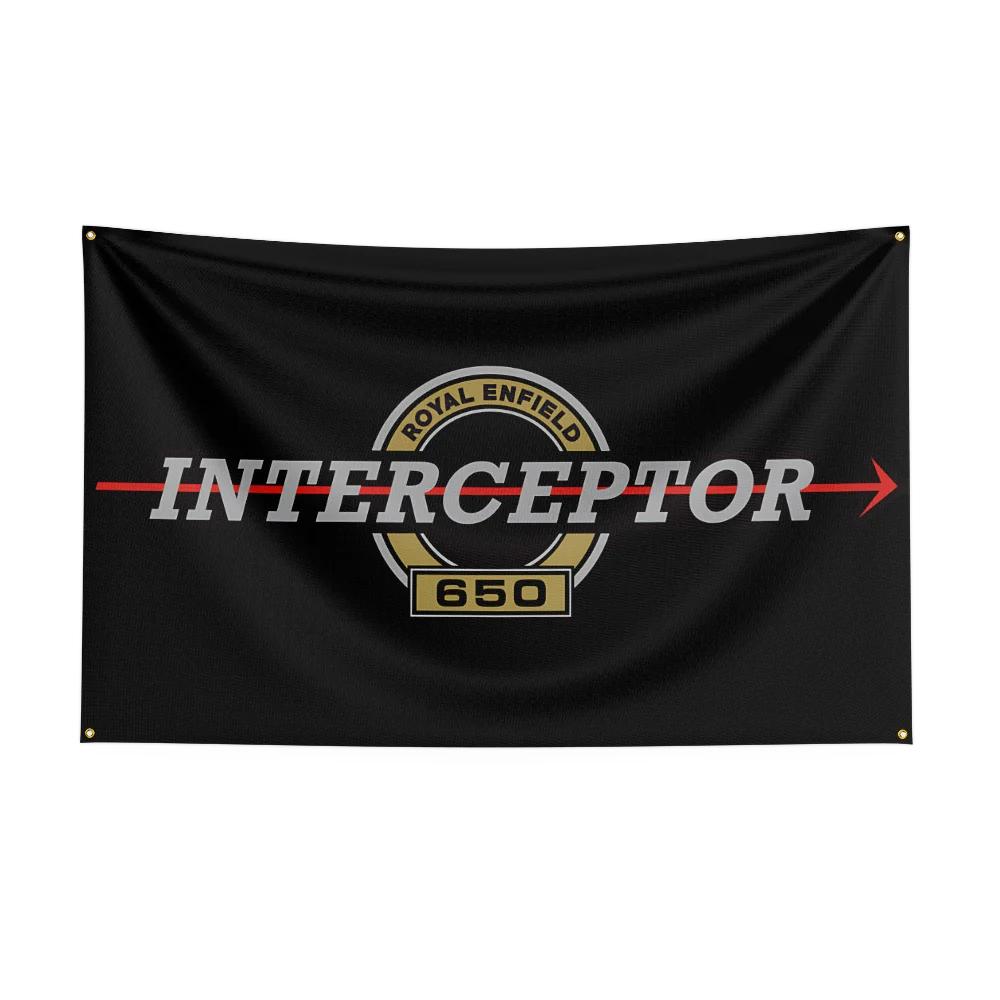 3x5 Ft RRoyal enfields Motorfiets Vlag Polyester Digitale Print Banner voor Garage Muurkunst Buiten Decoratie
