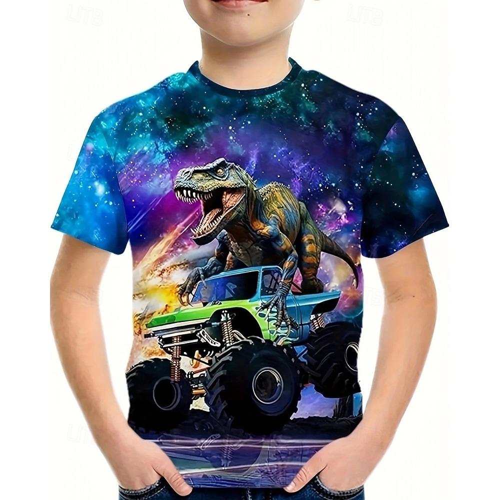 

Детская футболка с коротким рукавом и круглым вырезом, модная одежда-пуловер с принтом 160