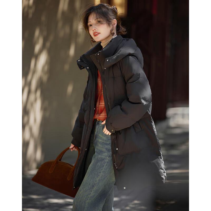 Graceful Women's Mid-Length Duck Down Jacket