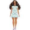 Barbie Fashionista Green Gingham Dress Doll Playset for Kids Age 3 and Up Green