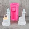 Tower Shaped Resin Silicone Molds for Epoxy Resin, Candle Holder, Tealight Holder Home Decoration, Plaster Silicone Mold