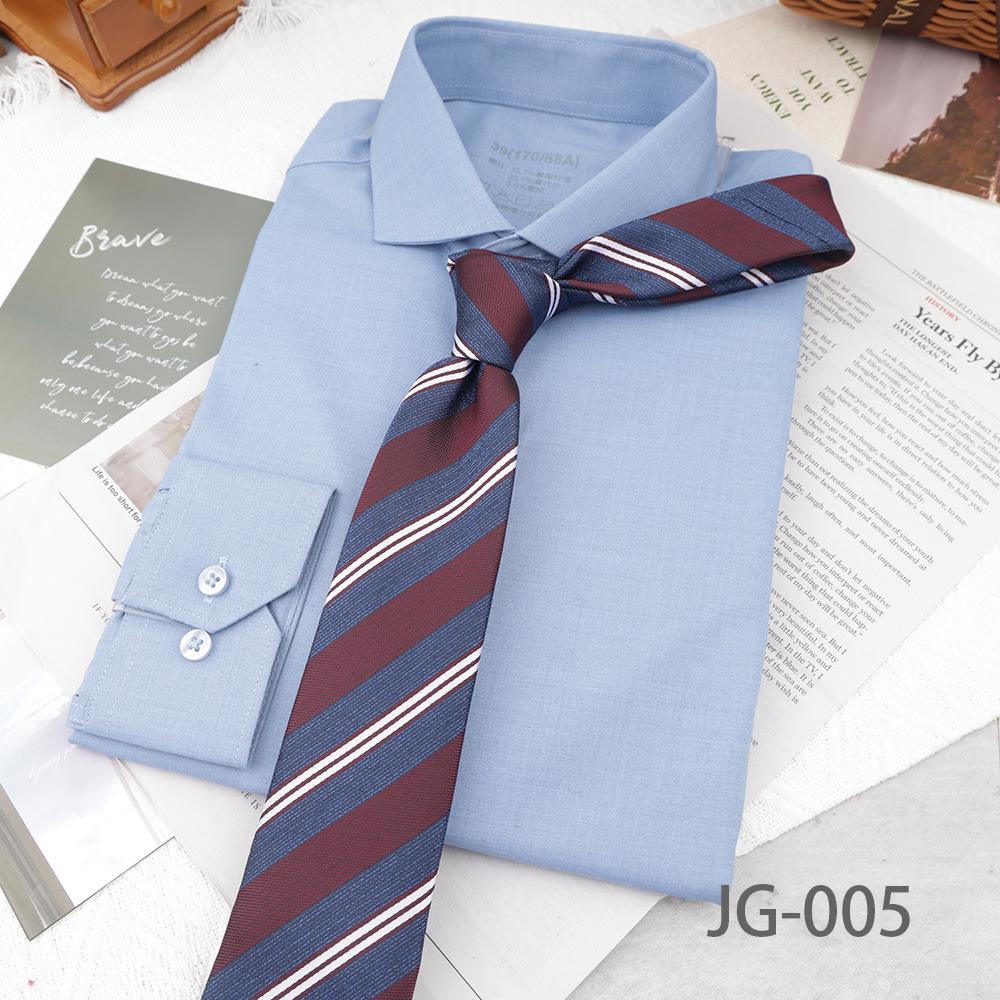 Men's 8CM Korean-British Style Jacquard Silk Striped Professional Tie