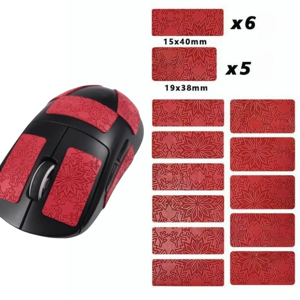 Leather Texture Universal Mouse Sticker Cut-Free Design Wear-Resistant Anti-Skid Mouse Sticker Sweat-Proof DIY Mouse Grip Tape