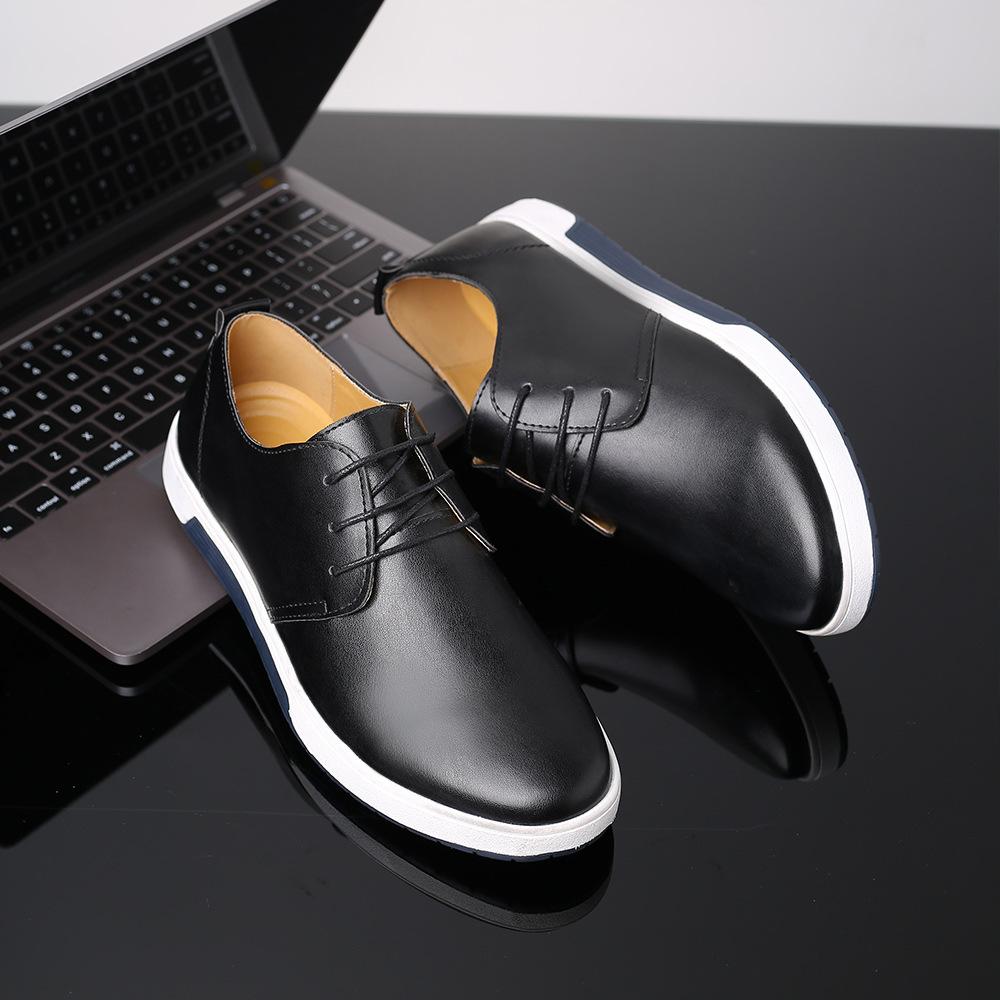 Men's Comfortable and Breathable Casual Board Shoes, Single Shoes, Leather Shoes