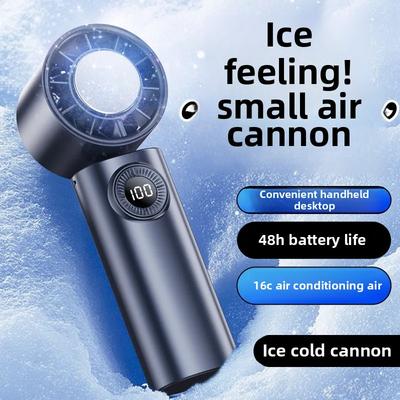 New Model High-Speed Turbo Handheld Fan Ice-Cold Semiconductor Variable 100 Levels Speed Control Home Appliances Electric Fans