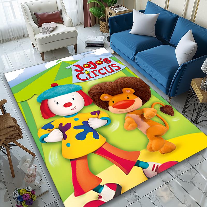 1pc Office Printed Area Carpet, Christmas Reindeer Rug, Home Sofa Chair Mat For Christmas and Halloween Décor