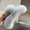 Hair Claw Soft Plush Cover Women Hair Clip Strong Spring Back Head Hair Clamp Party Holiday Hair Accessory