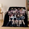 Fashion Kpop B-Black Pink Group Singer Star Flannel Blanket Soft Throw Blanket for Bed Bedroom Living Room Travel Picnic Gift