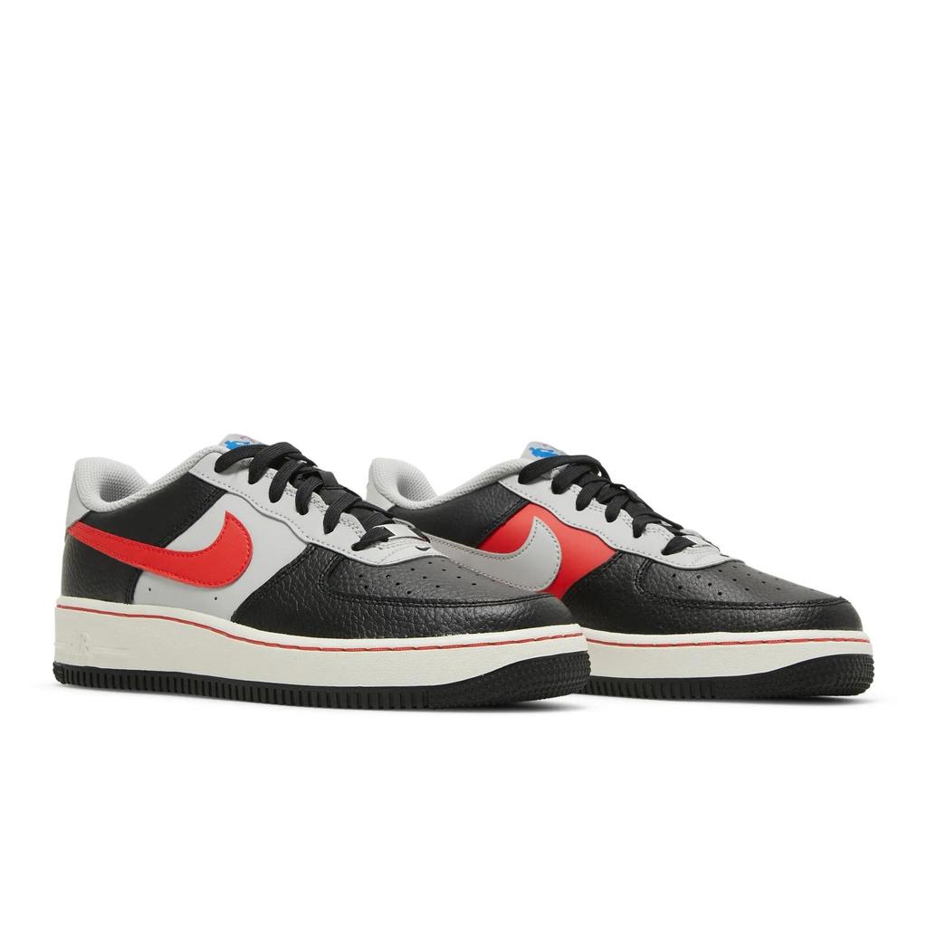 Nike Air Force 1 '07 LV8 EMB Grade School '75th Anniversary - Trail Blazers' (Unisex) Black / Grey / Sail / Chile Red