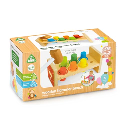 Early Learning Centre Wooden Hammer Toy - Hammer Toy, Interlocking Hammer, Baby Shower Gift, 200245 (Authentic)