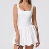 Women’s Cross-Border Yoga & Running Two-Piece Sports Dress with Anti-Exposure Skirt