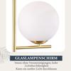 Lampadaire - NETTLIFE - Lampadaire salon or - Métal et verre E27 - Interrupteur au pied - Hauteur 150 cm