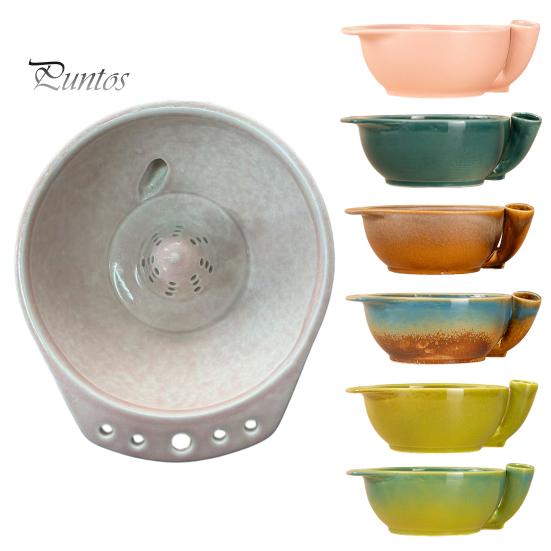 Large Capacity Berry Storage Container Ceramic Washing Bowl, with Drainage Holes, Fruit Cleaning Draining Bowl for Grapes And Tomatoes Swirl Colander