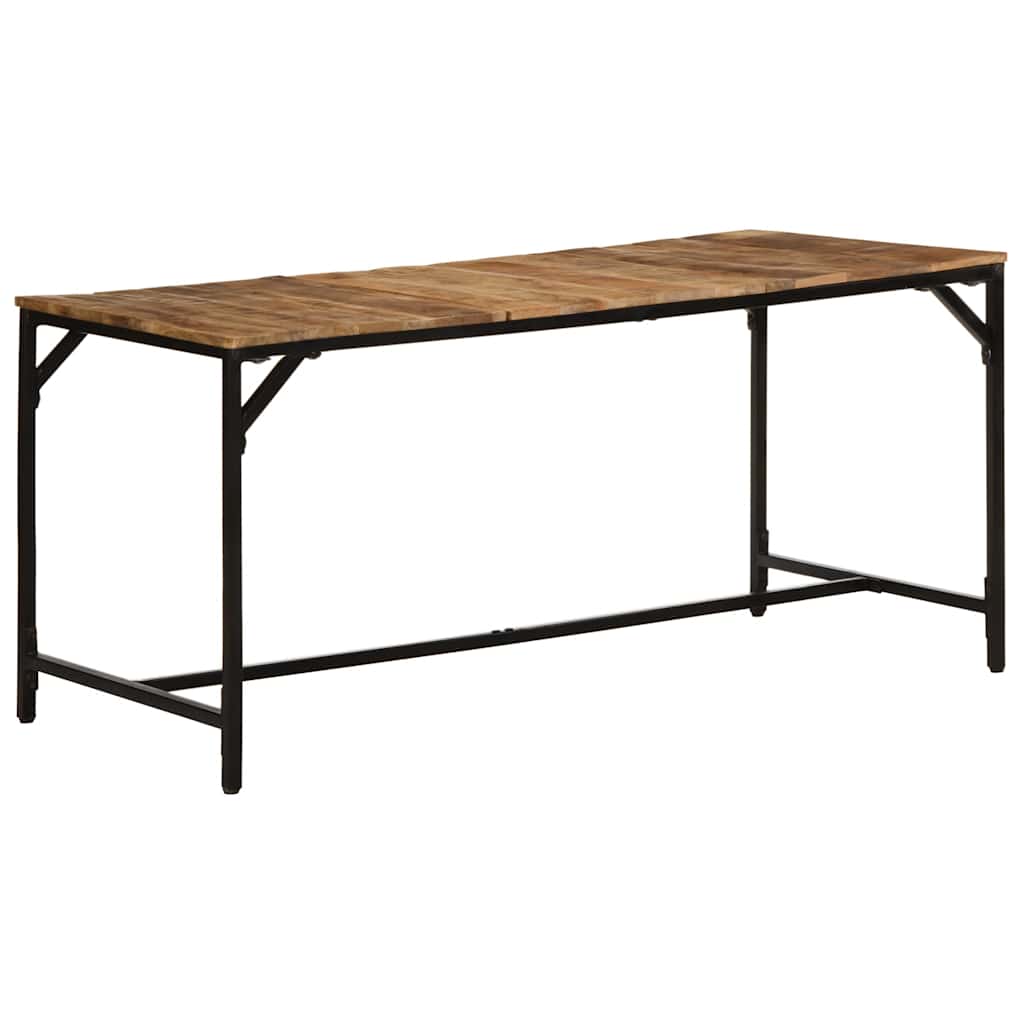 Dining Table 160x80x75 Cm Rough Solid Mango Wood