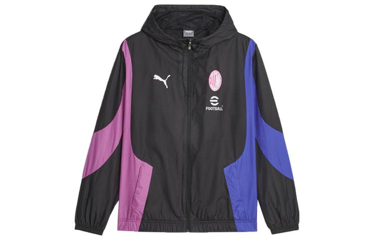 PUMA Куртка Передняя Матчевая Тканая 23/24 AC Milan Куртка Мужская Черная 772233-11 L