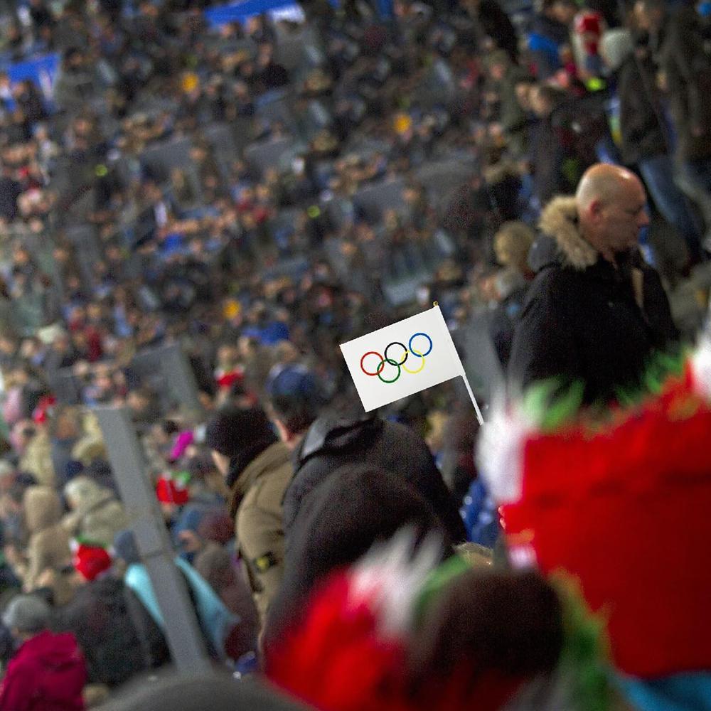 20 Pcs 14*21Cm Handheld Mini Olympic Rings Flag