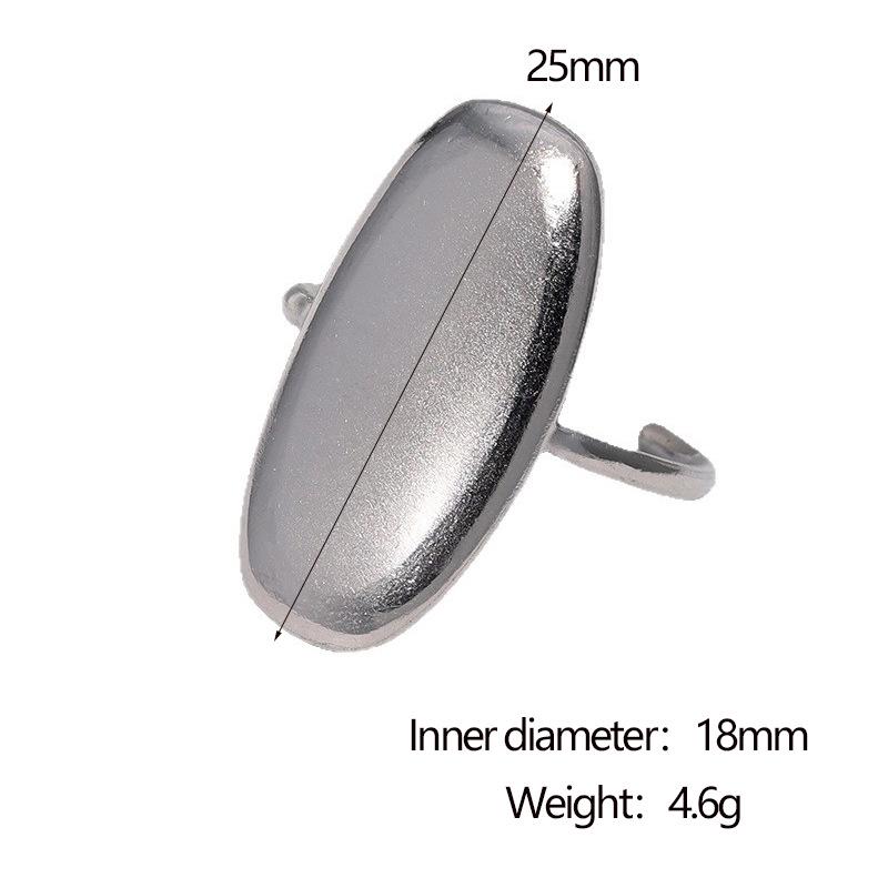 Verstellbarer offener Ring aus Edelstahl, goldbeschichtet, für Damen - Hochwertiger, polierter Schmuck aus Titanstahl