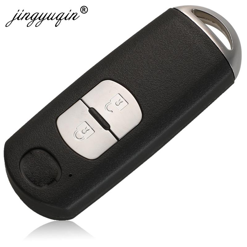 Jingyuqin 433Mhz ID49 2/3 Buttons Smart Key Fit for MAZDA CX-3 Axela CX-5 Atenza Model SKE13E-01 SKE13E-02 Car Remote Control