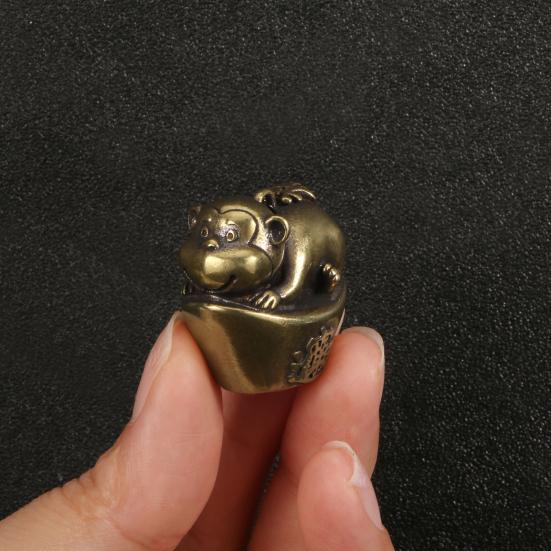 Čínská dvanáctka zvířecí figurka mosazná figurka model socha socha hračka stolní dekorace feng shui dekorace ornament festival dárek