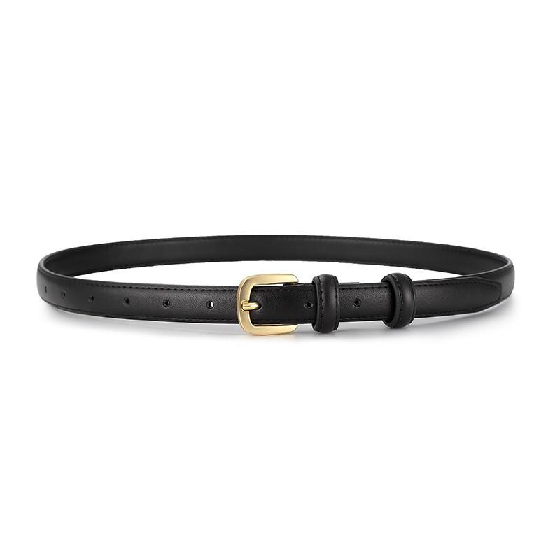 Minimalist Women's Pin Buckle Leather Belt - Versatile Decor for Dresses and Skirts